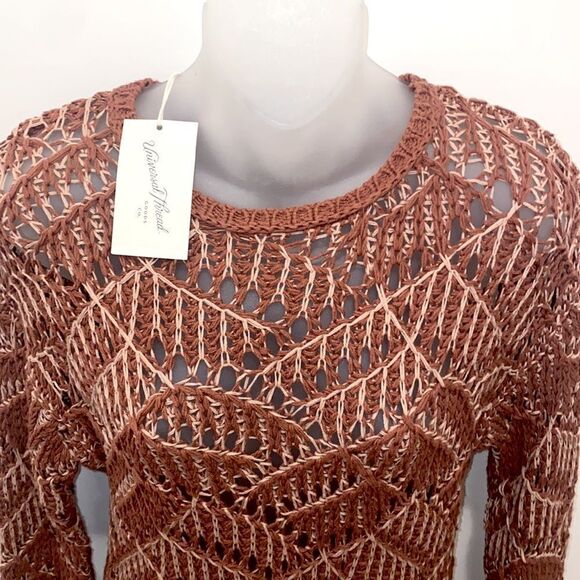 Universal Thread Open Stitch Tunic Sweater Burnt Orange XS NWT - Picture 7 of 7